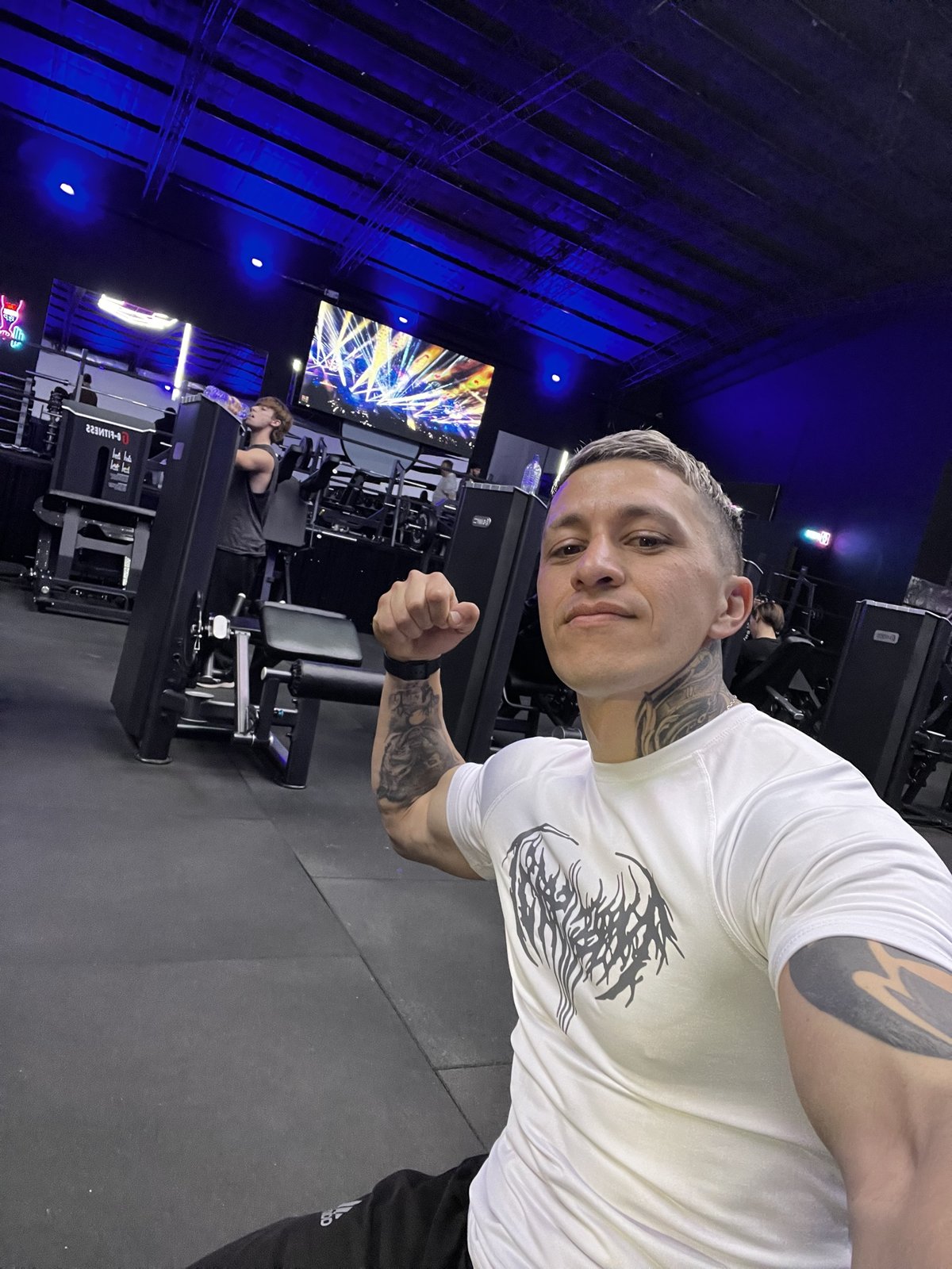 Maxi Blanco en el gimnasio